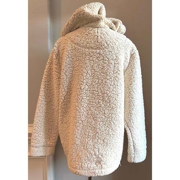 Cabin Fever by Ramatex Sherpa Pullover Hoodie Size Small 1/4 Zip Kanga Pocket - Picture 4 of 8